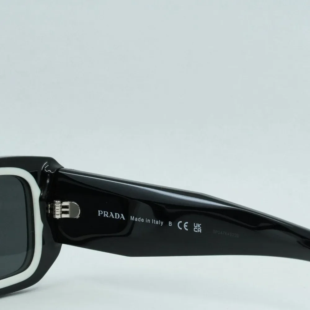 💯 NEW PRADA PR06YS 09Q5S0 BLACK GREY SUNGLASSES - Picture 7 of 13